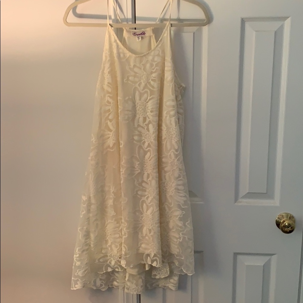 Off White floral swing dress